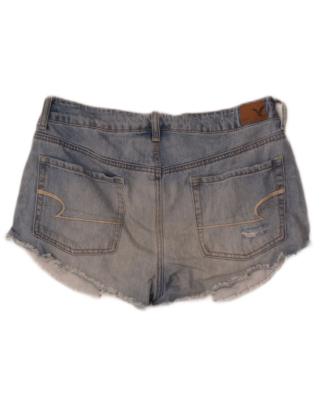 American Eagle Womens Distressed Denim Shorts US 8 Medium W30 Blue