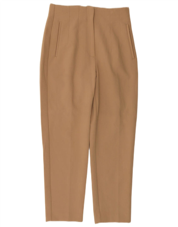 Zara Womens Tapered Chino Trousers Medium W28 L26 Beige Polyester