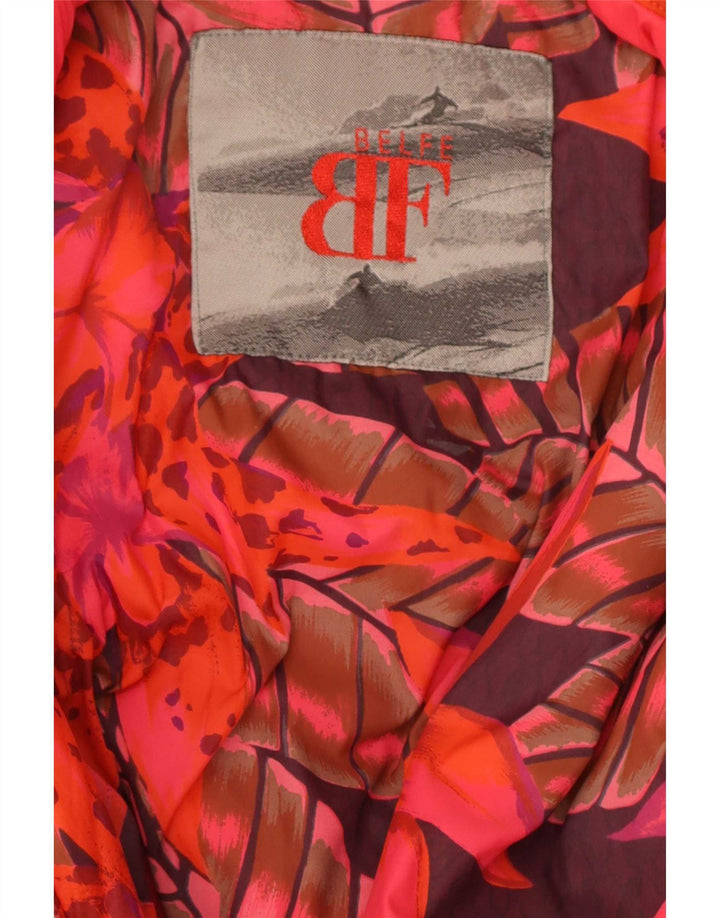 Belfe Womens Relaxed Fit Windbreaker Jacket IT 48 XL Red Nylon