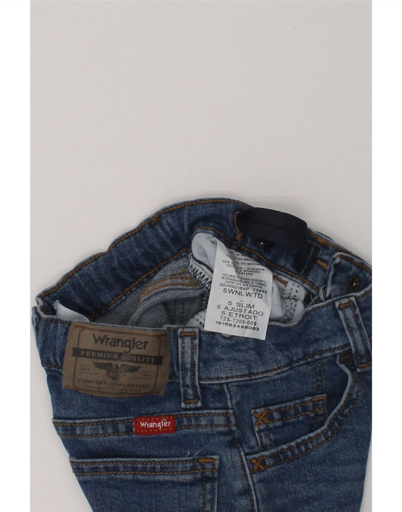 WRANGLER Girls Slim Straight Jeans 4-5 Years Small W20 L20 Navy Blue | Vintage Wrangler | Thrift | Second-Hand Wrangler | Used Clothing | Messina Hembry 