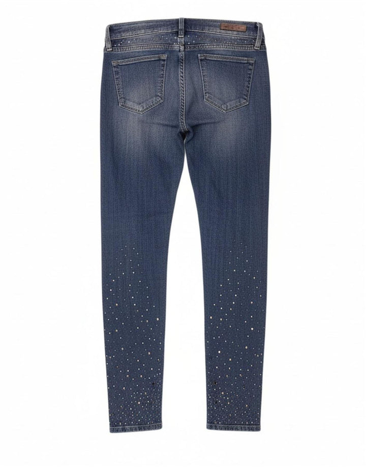 GUESS Womens Beverly Skinny Jeans W26 L30 Blue Spotted