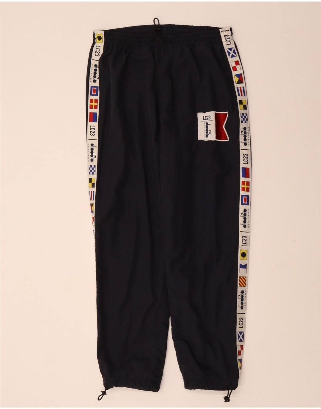 DIADORA Mens Heritage Tracksuit Trousers Joggers Small  Navy Blue