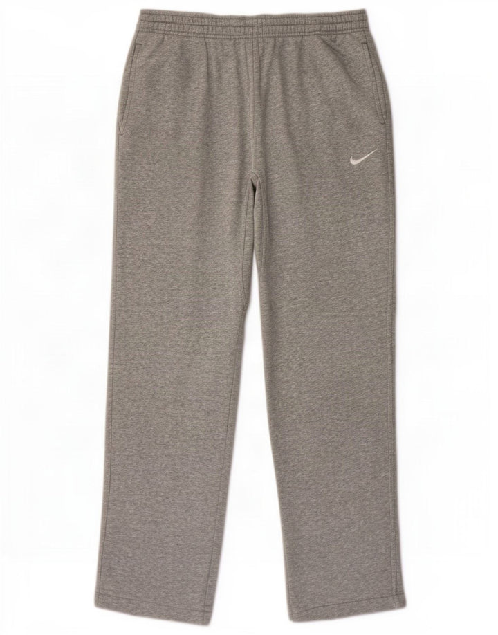 Nike Mens Tracksuit Trousers Medium Grey Flecked Cotton