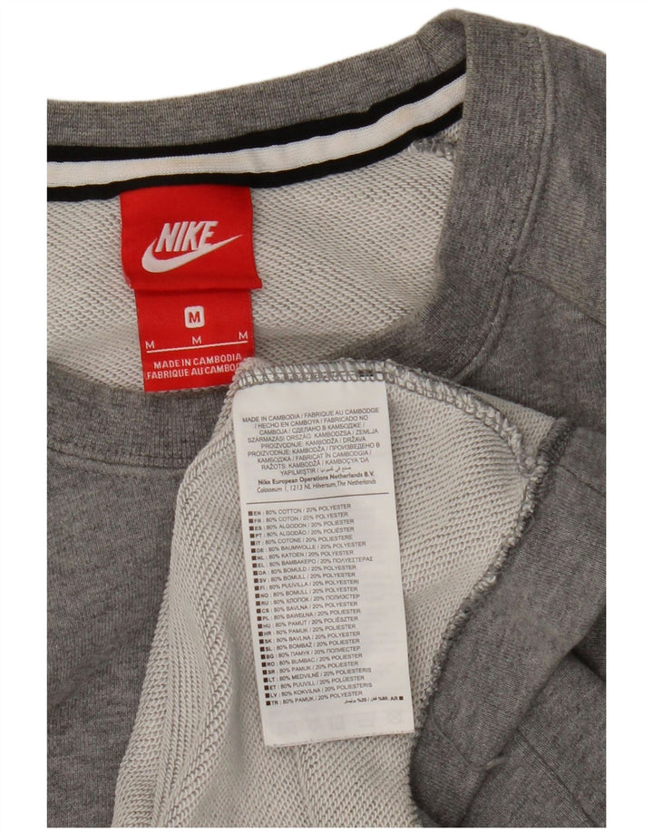Nike Mens Sweatshirt Jumper Medium Grey Flecked Cotton