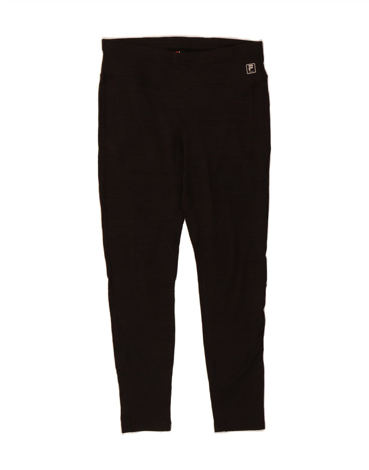 FILA Womens Leggings UK 14 Large Grey Polyester Vintage Fila and Second-Hand Fila from Messina Hembry 