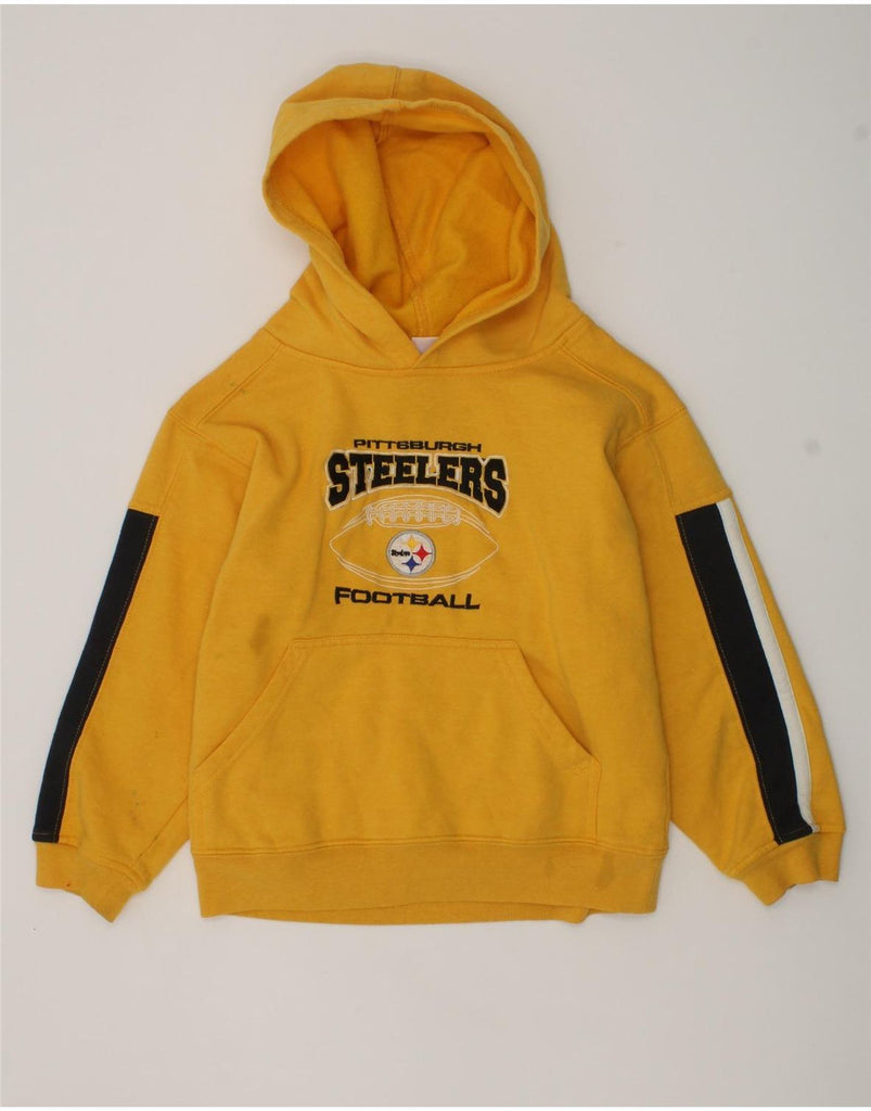 NFL Boys Pittsburgh Steelers Graphic Hoodie Jumper 6-7 Years Yellow | Vintage NFL | Thrift | Second-Hand NFL | Used Clothing | Messina Hembry 