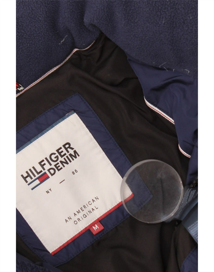 Tommy Hilfiger Mens Padded Jacket UK 38 Medium Navy Blue Nylon