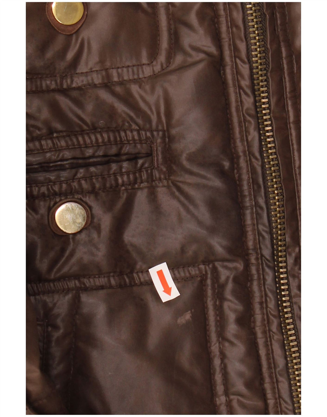 Fay Womens Padded Jacket UK 10 Small Brown Polyamide