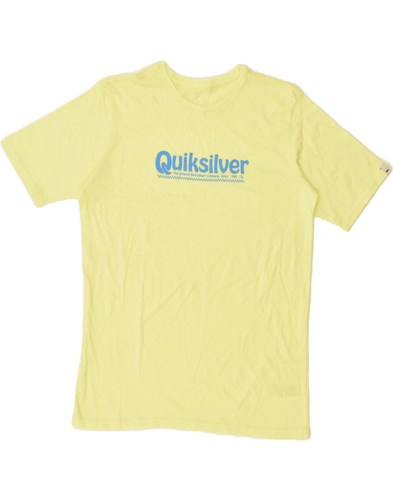 QUIKSILVER Boys Graphic T-Shirt Top 15-16 Years Yellow Cotton | Vintage Quiksilver | Thrift | Second-Hand Quiksilver | Used Clothing | Messina Hembry 