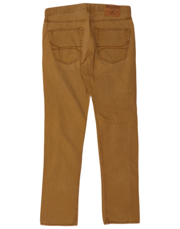 Hollister Mens Slim Casual Trousers W32 L32 Beige Cotton