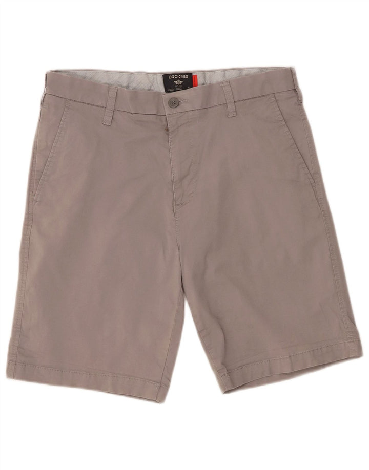 DOCKERS Mens Chino Shorts W32 Medium Grey Cotton