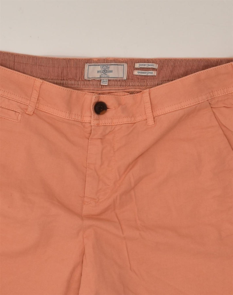 FAT FACE Womens Garment Dyed Chino Shorts UK 14 Large W36  Orange Cotton | Vintage Fat Face | Thrift | Second-Hand Fat Face | Used Clothing | Messina Hembry 