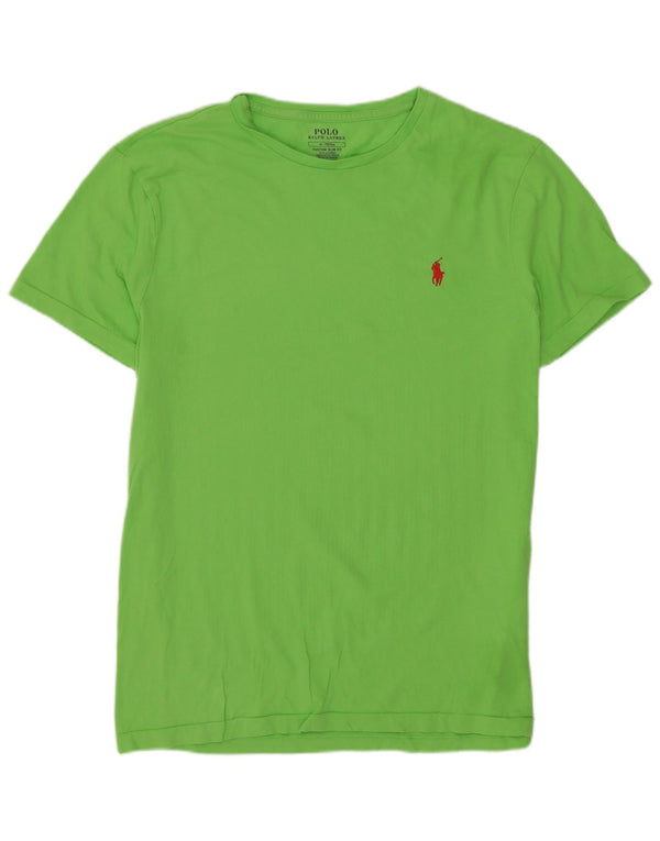 Polo Ralph Lauren Womens Graphic T-Shirt Top UK 14 Medium Green