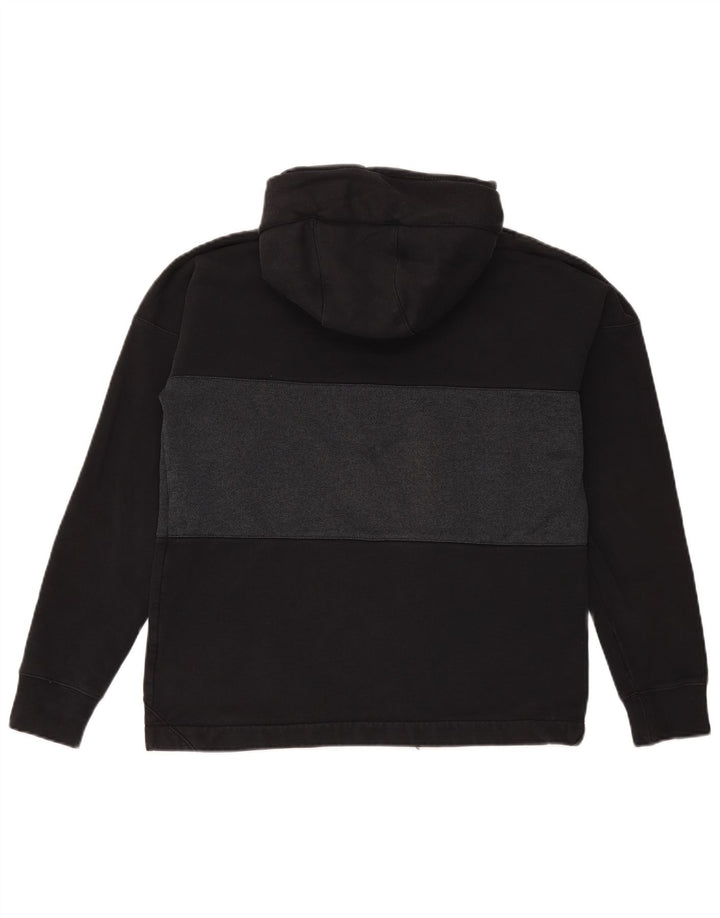 Nike Mens Graphic Hoodie Jumper Medium Black Colourblock Cotton