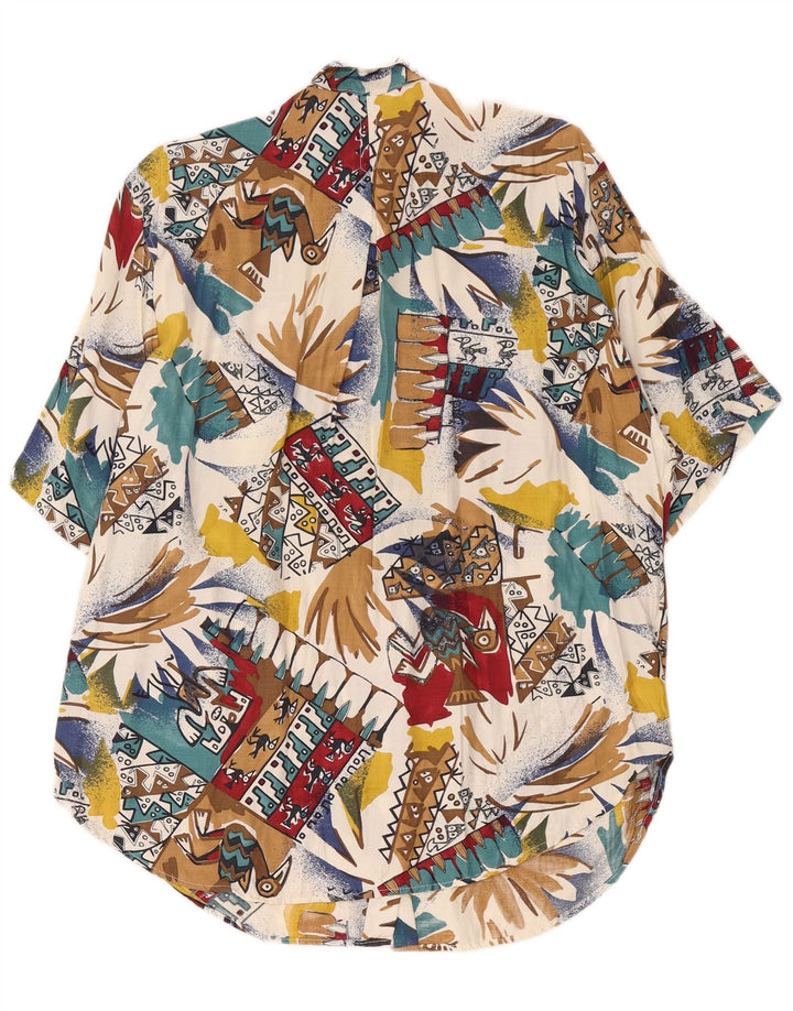 Vintage Womens Oversized Hawaiian Shirt UK 16 Large Multicoloured Retro