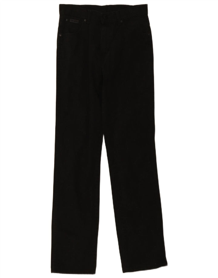 Wrangler Mens Texas Stretch Straight Jeans W30 L34 Black Cotton
