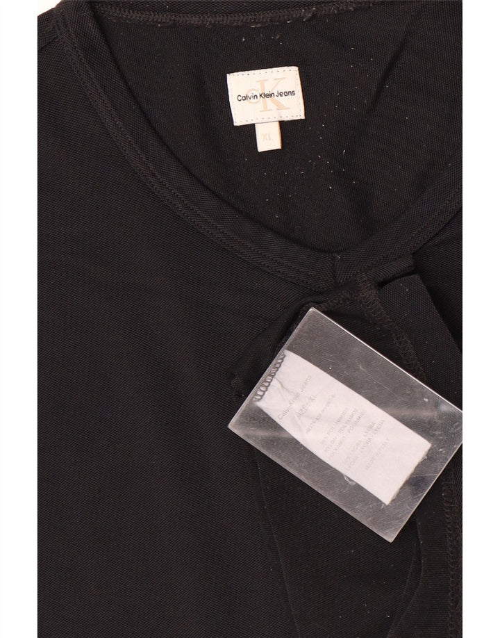 Calvin Klein Jeans Mens T-Shirt Top XL Black Polyamide