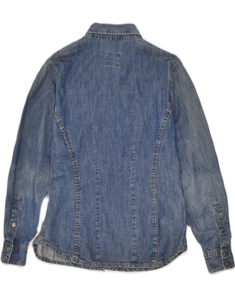 GAS Mens Denim Shirt Small Blue | Vintage Gas | Thrift | Second-Hand Gas | Used Clothing | Messina Hembry 