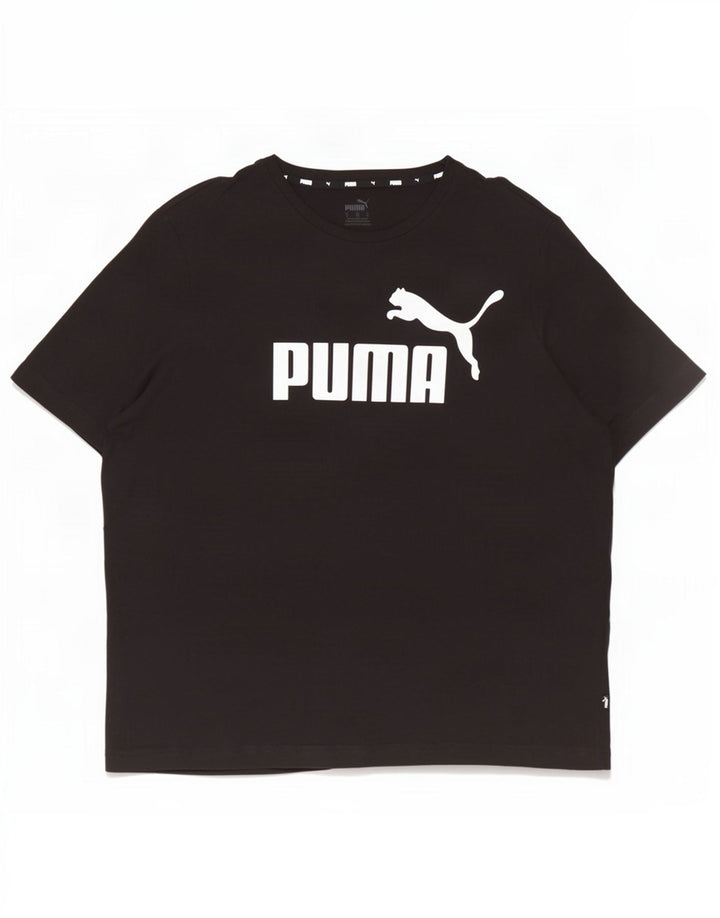 Puma Mens Graphic T-Shirt Top XL Black Cotton