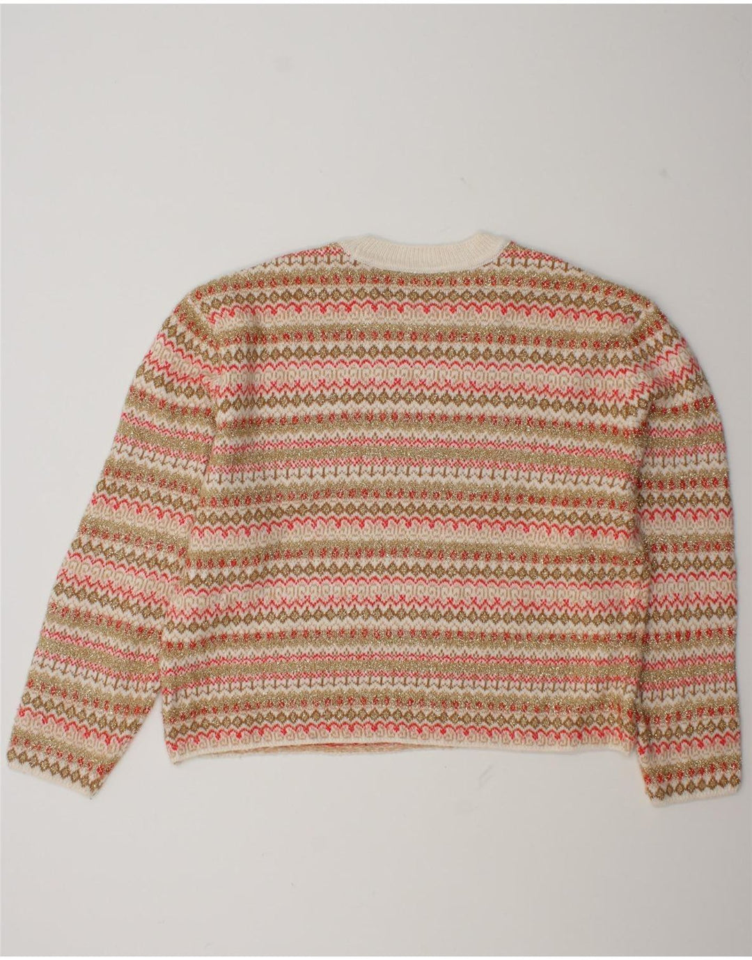 Marks & Spencer Womens Crew Neck Jumper Sweater UK 16 Large Multicoloured