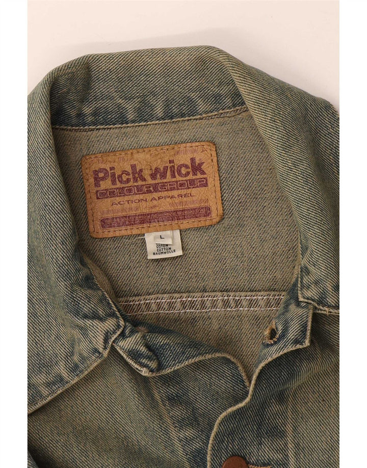 Pickwick Womens Denim Jacket UK 14 Large Blue Cotton