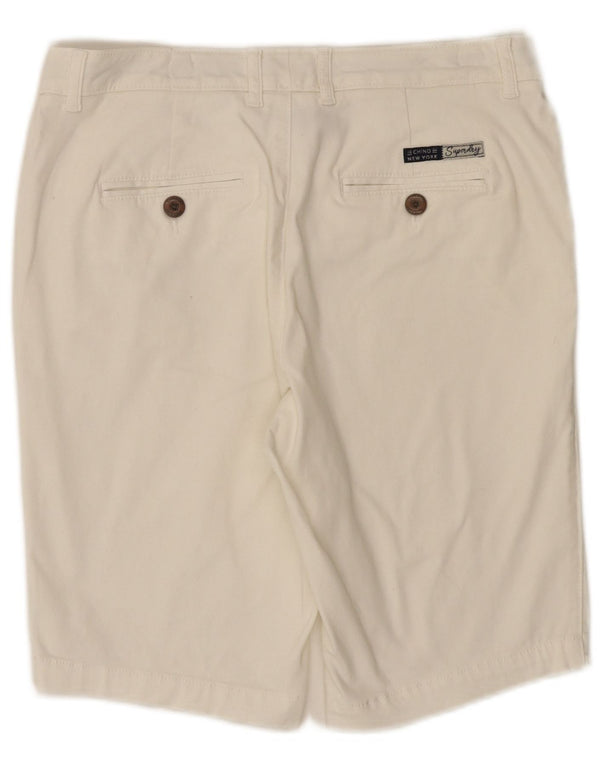 Superdry Womens Regular Chino Shorts UK 10 Small W30 White