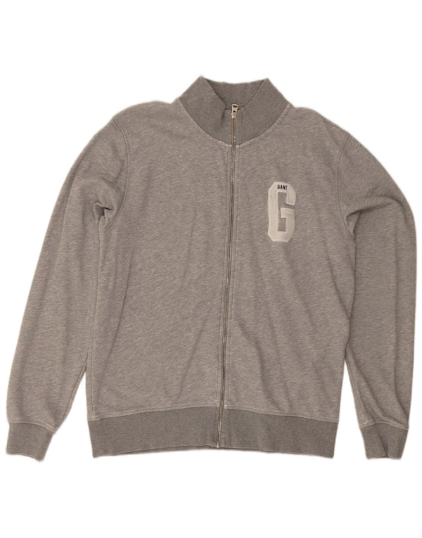 Gant Womens Graphic Tracksuit Top Jacket UK 18 XL Grey