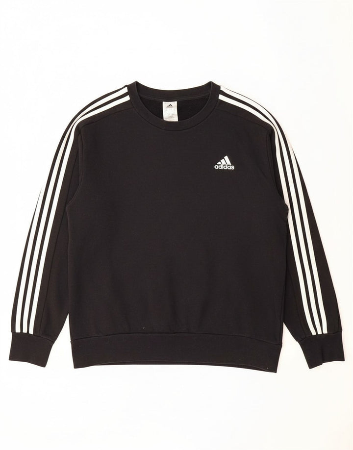 ADIDAS Mens Graphic Sweatshirt Jumper Large Black Cotton Vintage Adidas and Second-Hand Adidas from Messina Hembry 