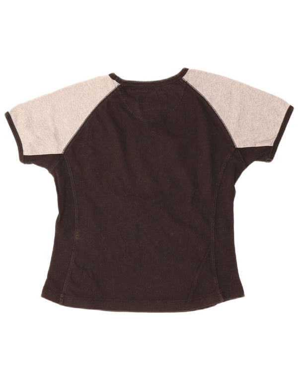 CHAMPION Womens Heritage Classics Graphic T-Shirt Top UK 12 Medium Black