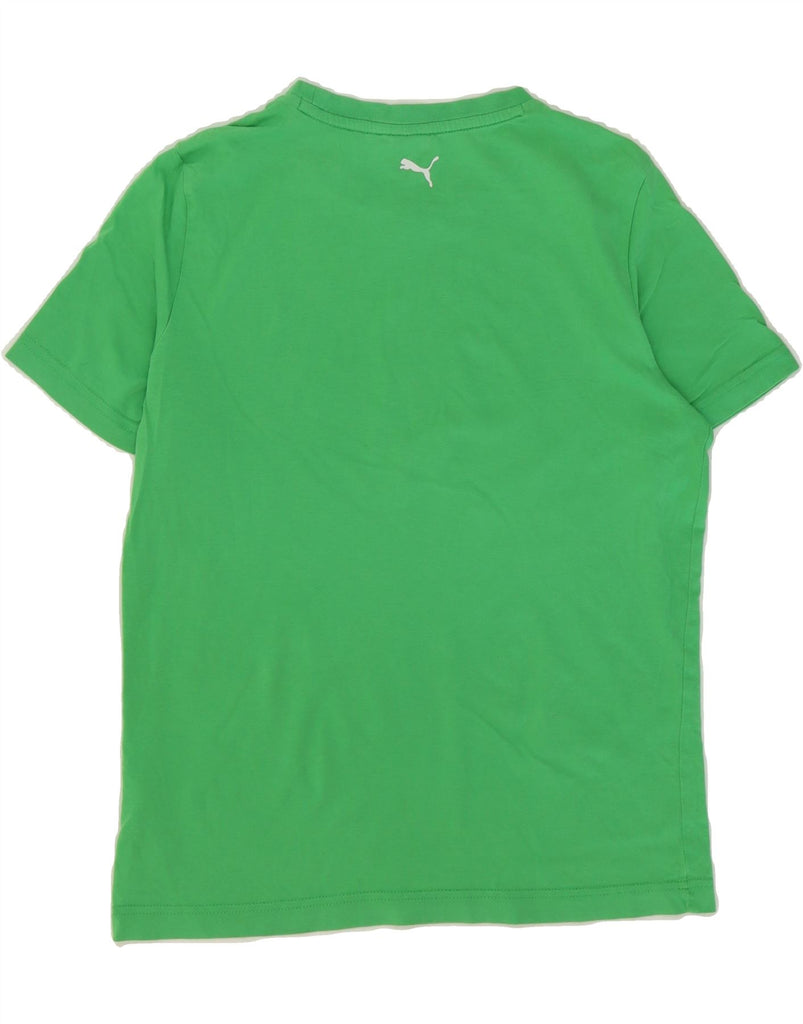 PUMA Boys Graphic T-Shirt Top 13-14 Years Green Cotton Vintage Puma and Second-Hand Puma from Messina Hembry 