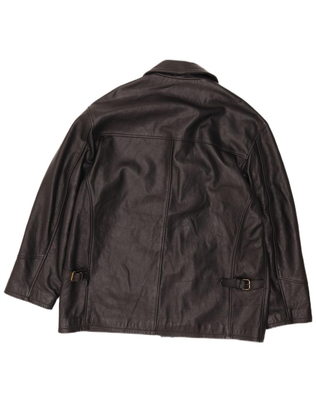 Vintage Mens Leather Jacket IT 52 XL Black Leather