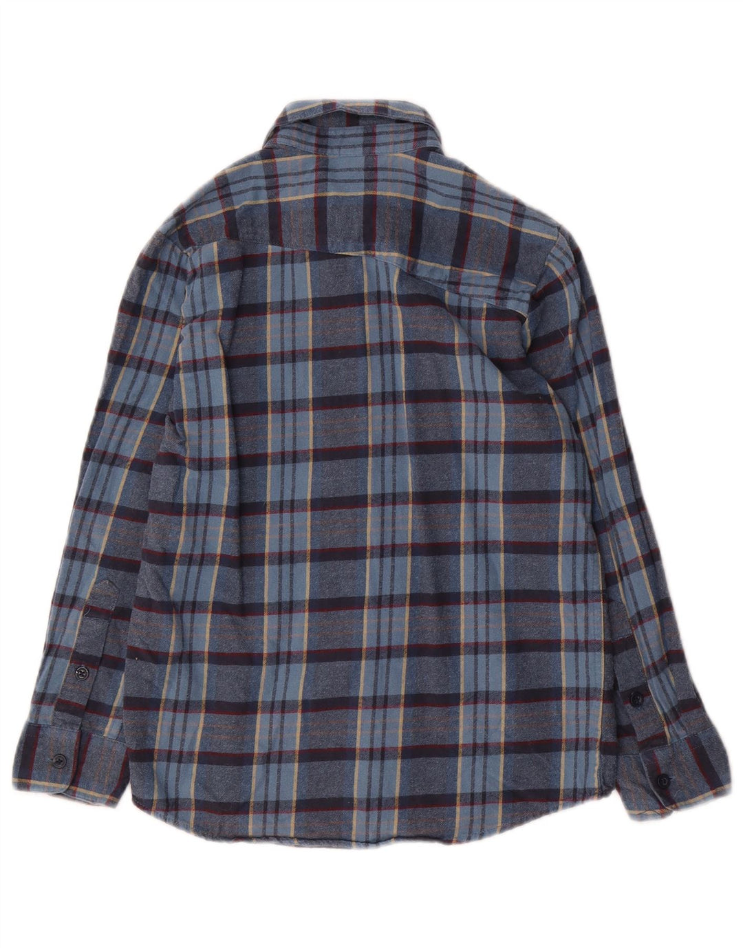Volcom Boys Flannel Shirt 9-10 Years Blue Check Cotton