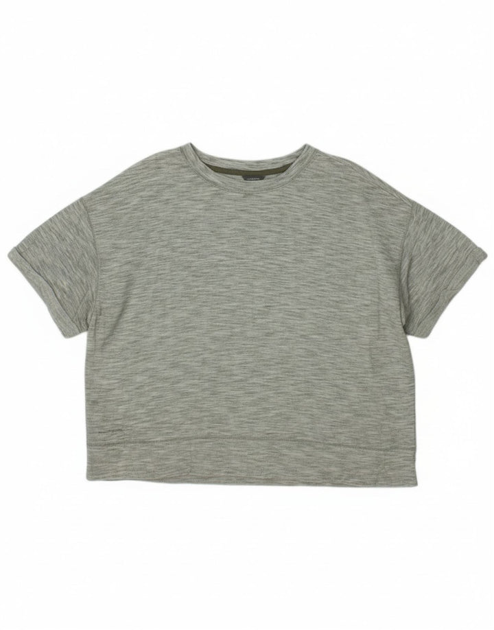 Eddie Bauer Womens Oversized T-Shirt Top UK 18 XL Green Flecked Polyester