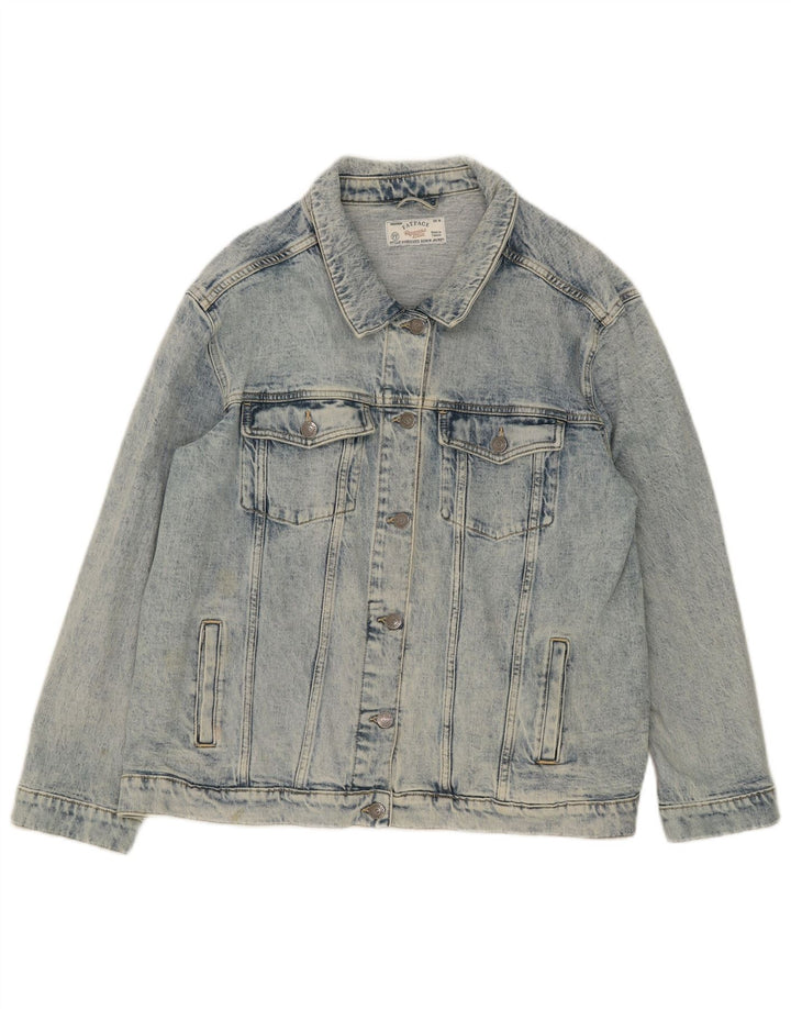 Fat Face Womens Denim Jacket UK 18 XL Blue Cotton