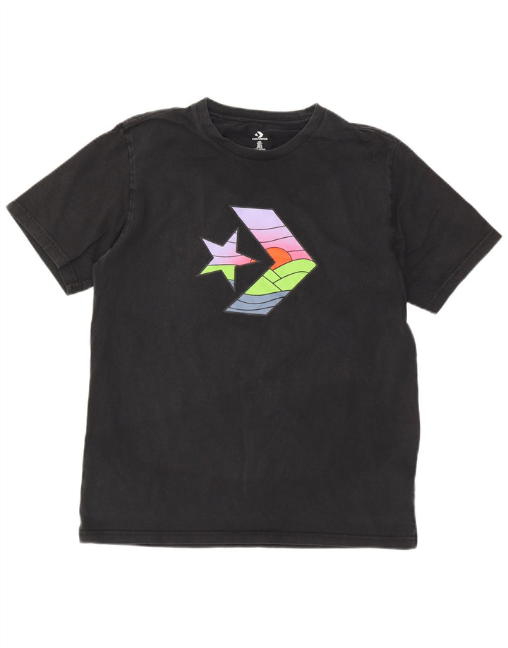 Converse Mens Graphic T-Shirt Top Large Black Cotton