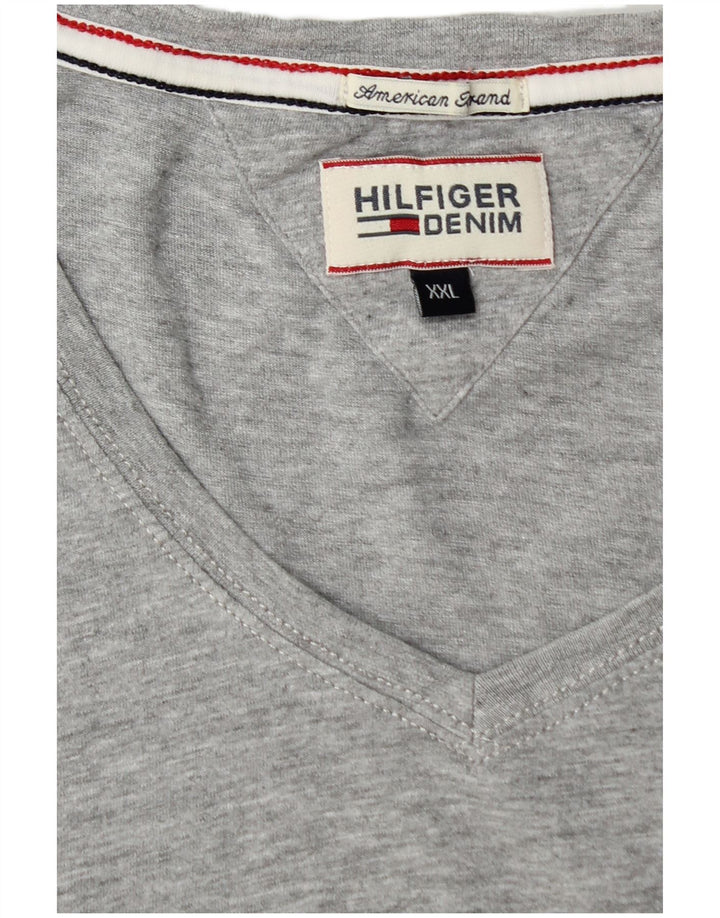 TOMMY HILFIGER Womens T-Shirt Top UK 20 2XL Grey