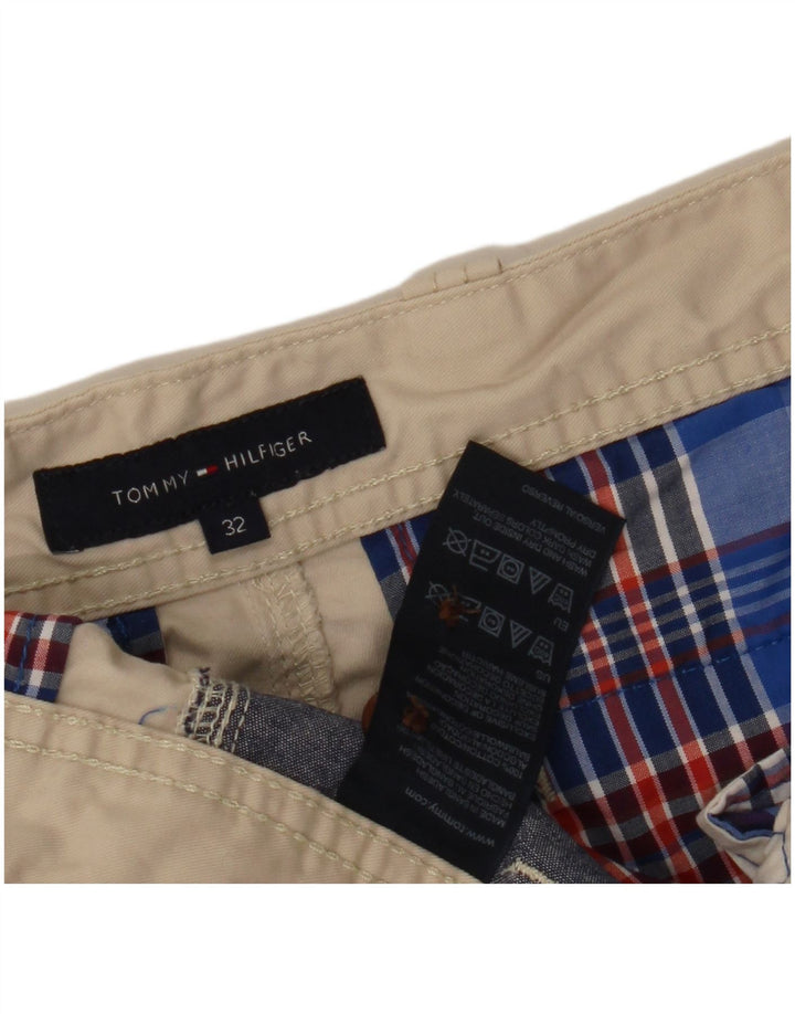 TOMMY HILFIGER Mens Cargo Shorts W32 Medium Beige Cotton
