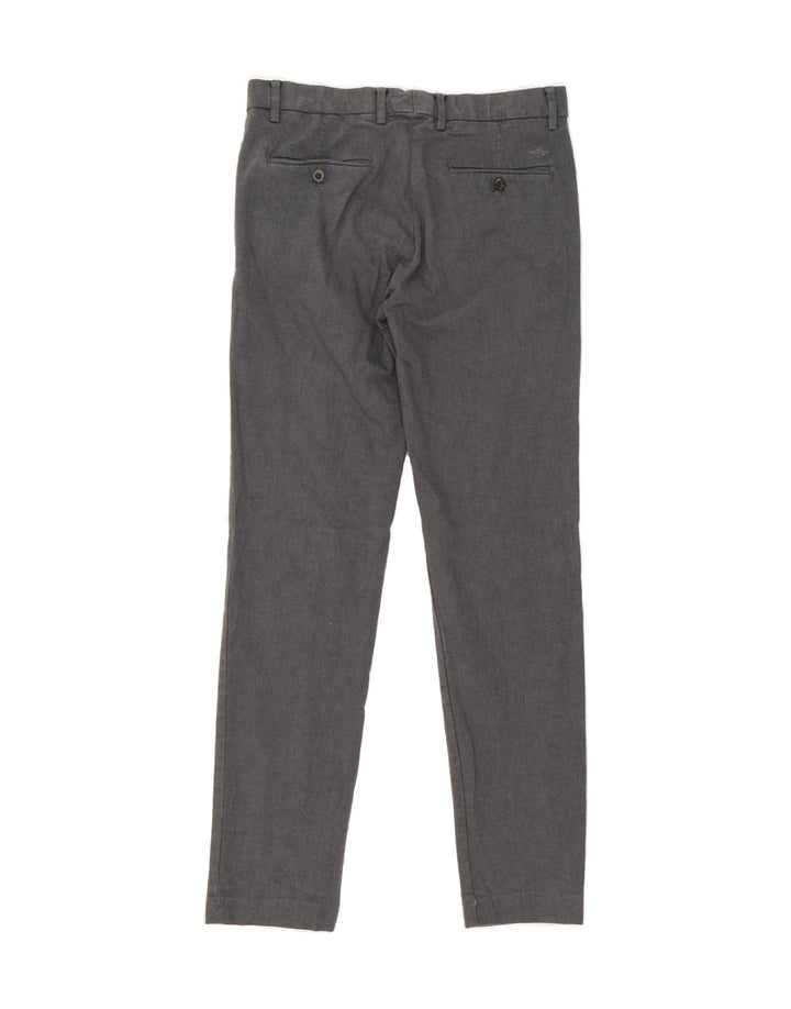 DOCKERS Mens Extra Sim Fit Chino Trousers W32 L34 Grey Chevron Cotton Vintage Dockers and Second-Hand Dockers from Messina Hembry 