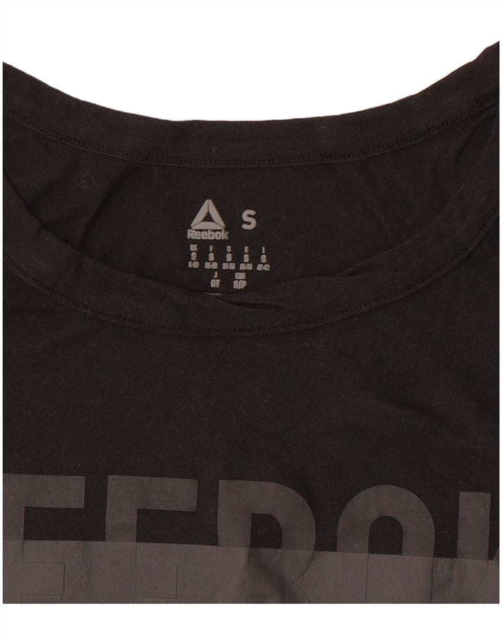 Reebok Womens Graphic Vest Top UK 8/10 Small Black