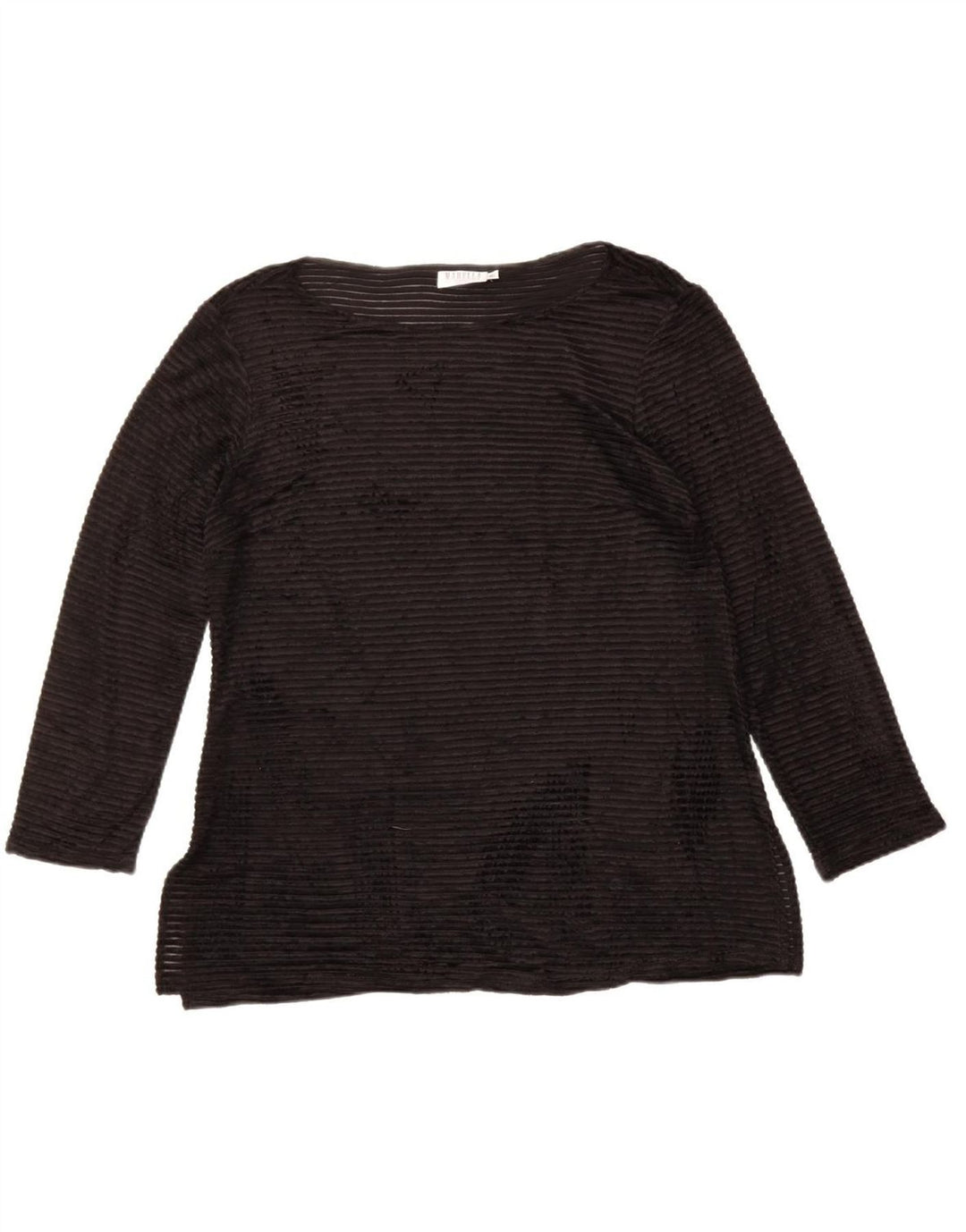 MARELLA Womens Top Long Sleeve IT 46 Large Black