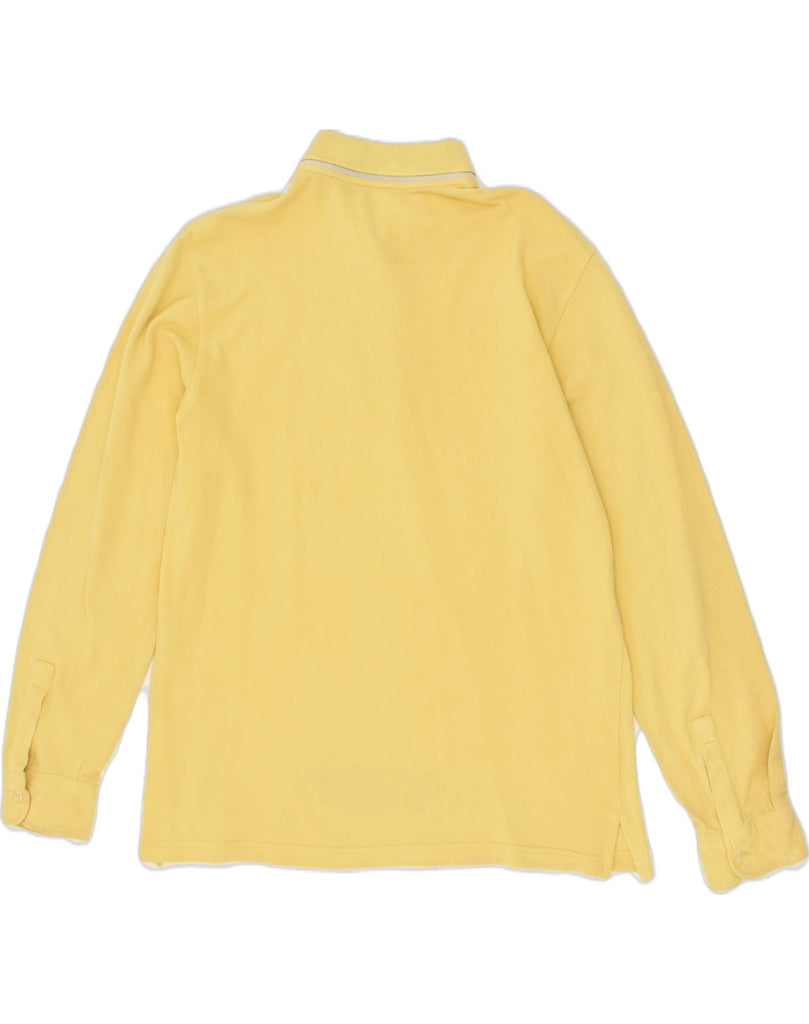 FAY Mens Long Sleeve Polo Shirt Large Yellow Cotton | Vintage Fay | Thrift | Second-Hand Fay | Used Clothing | Messina Hembry 