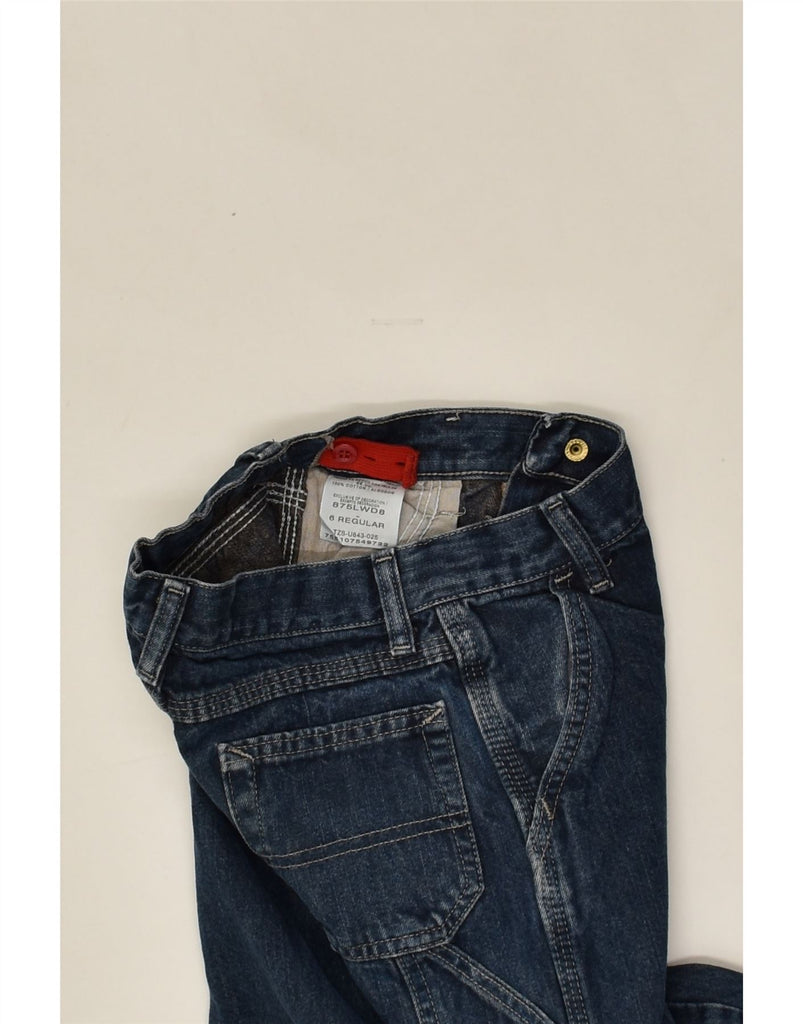 WRANGLER Boys Cargo Wide Leg Jeans 5-6 Years W22 L20 Blue Cotton | Vintage Wrangler | Thrift | Second-Hand Wrangler | Used Clothing | Messina Hembry 