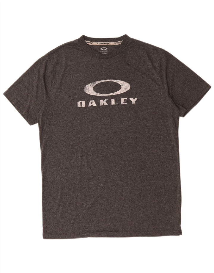 Oakley Mens Regular Fit Graphic T-Shirt Top Medium Grey