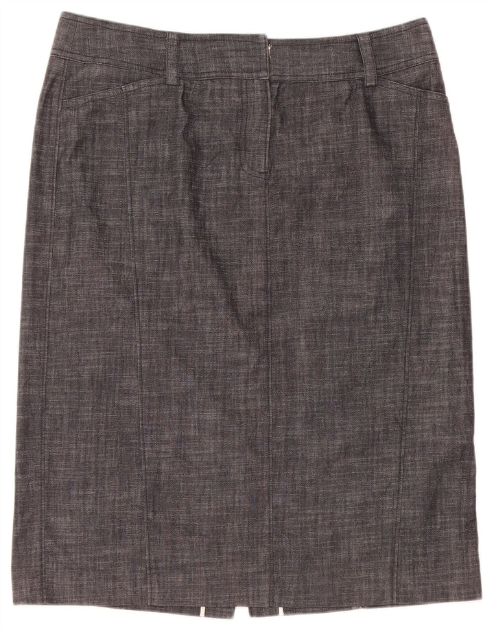 J. CREW Womens Straight Skirt US 12 Large W32  Grey Cotton