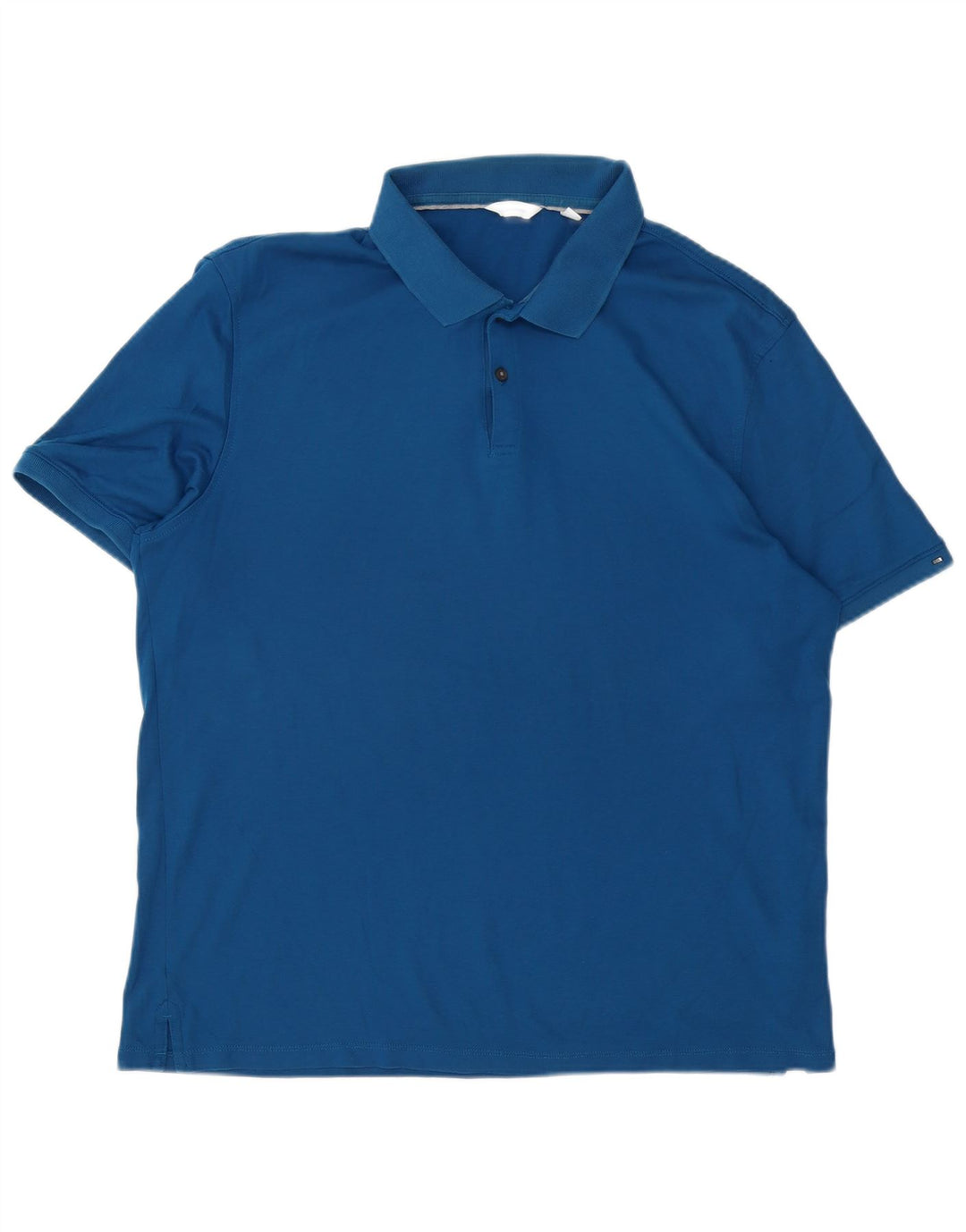 Calvin Klein Mens Polo Shirt Large Blue Cotton