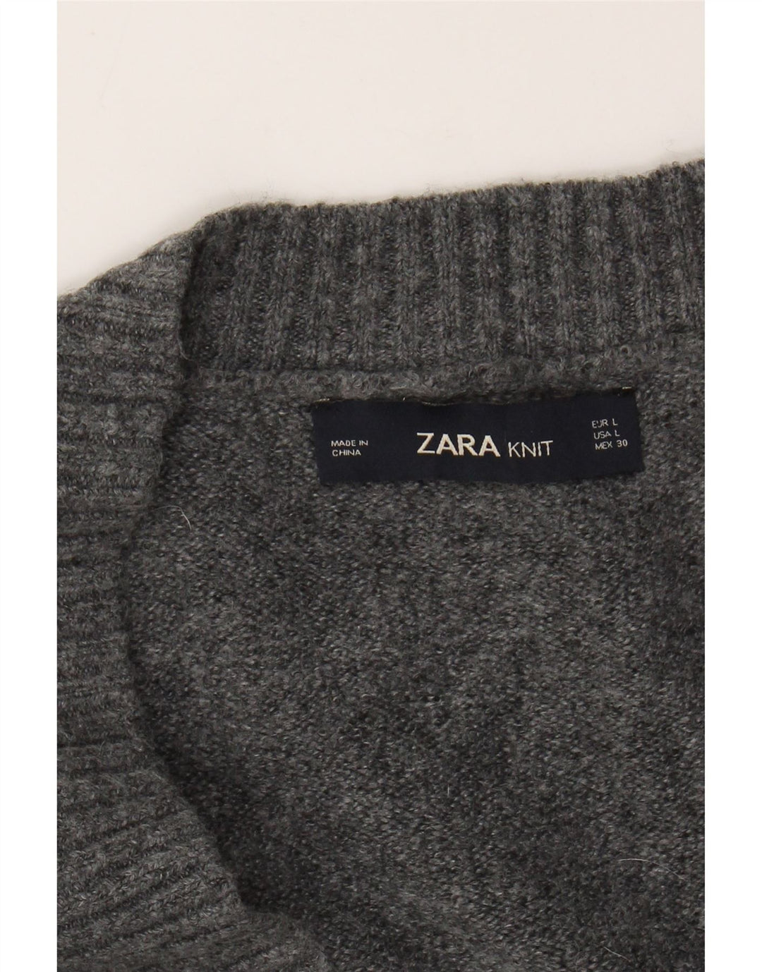 Zara Womens Oversized Cardigan Sweater UK 16 Large Grey