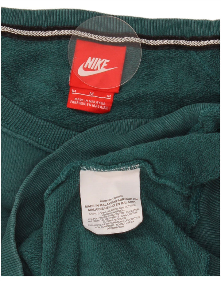 Nike Womens Graphic Sweatshirt Jumper UK 14 Medium Green Cotton