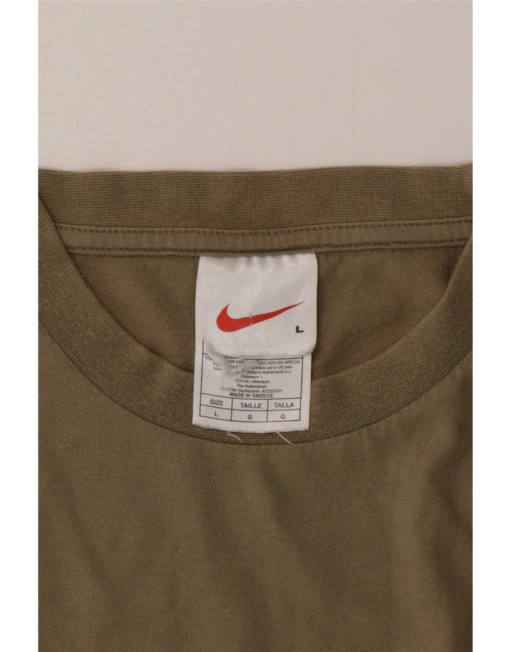 Nike Mens Graphic T-Shirt Top Large Khaki Cotton