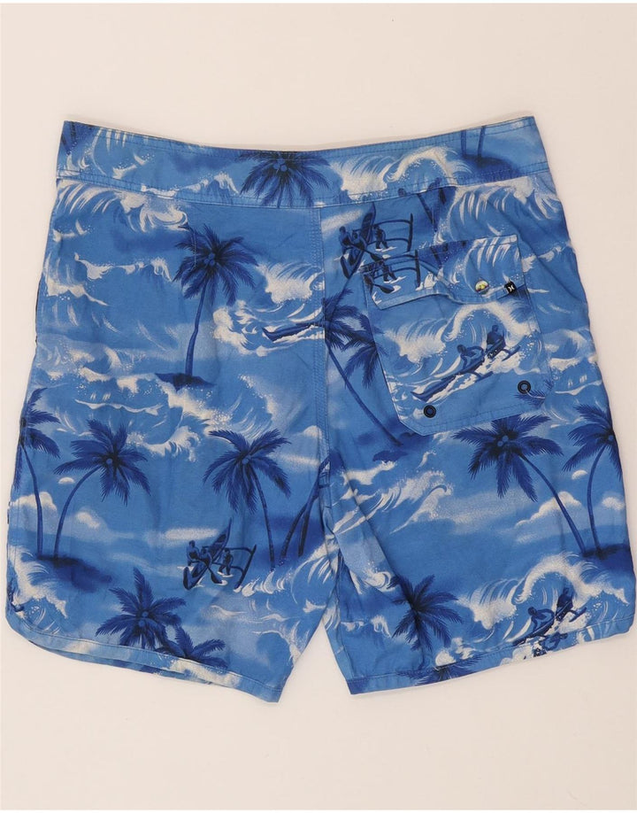 HURLEY Mens Swimming Shorts Medium Blue Cotton Hawaiian Vintage Hurley and Second-Hand Hurley from Messina Hembry 