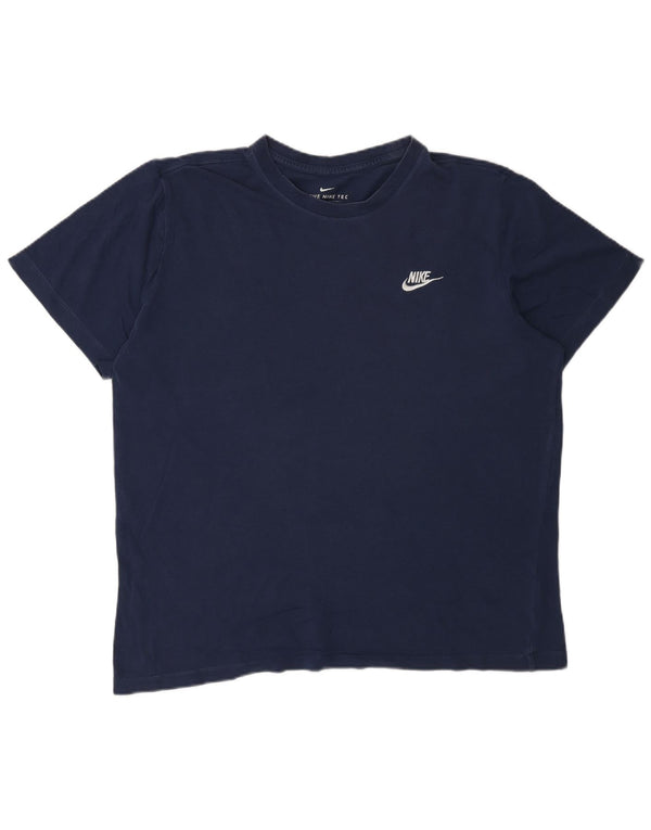 Nike Mens T-Shirt Top Large Navy Blue Cotton